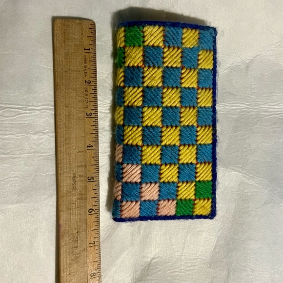 Eyeglass/sunglasses Cross-Stitched case - Picture 2 of 5